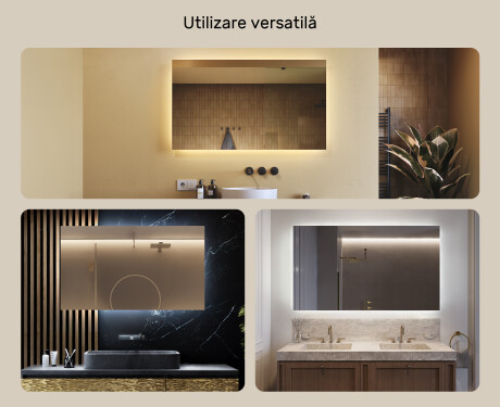 Oglinzi moderne baie cu leduri 120x70cm cu lumină LED rece 7000K, lumină caldă 3000K sau lumină neutră 4500K #2