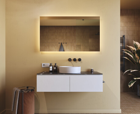 Oglinzi moderne baie cu leduri 120x70cm cu lumină LED rece 7000K, lumină caldă 3000K sau lumină neutră 4500K #8