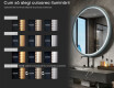 Oglindă LED rotundă cu ramă din MDF lăcuit L306 #5