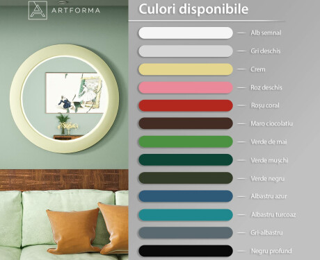 Oglindă LED cu MDF într-o ramă rotundă, lăcuită L306 #3