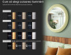 Oglindă LED cu MDF într-o ramă rotundă, lăcuită L306 #5