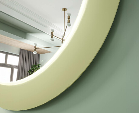 Oglindă LED cu MDF într-o ramă rotundă, lăcuită L306 #6