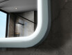 Oglindă LED rotunjită cu ramă din MDF lăcuit L305 #6