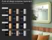 Oglindă LED rotunjită cu ramă lucioasă din MDF L305 #5