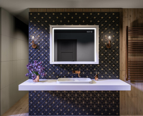 Rama oglinzi moderne baie cu leduri - WoodenFrame #9