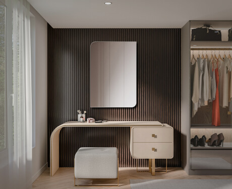 Oglindă rotunjite vertical de perete L202 #2