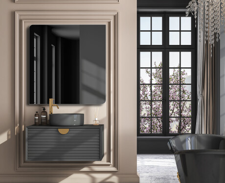 Oglindă rotunjite vertical de perete L202 #4