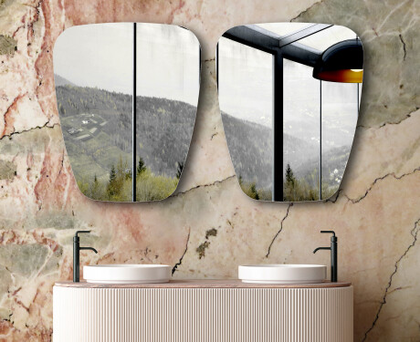 Oglindă neregulate vertical de perete L213 #6