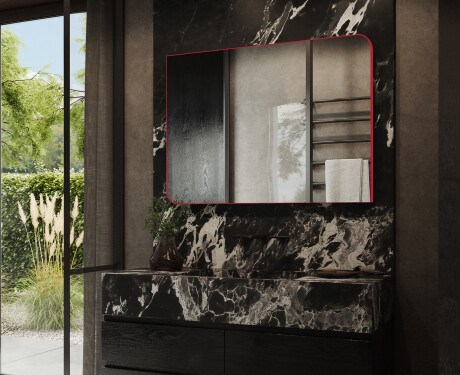 Oglindă rotunjite de perete cu ramă L201