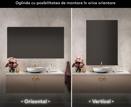 Oglindă rotunjite de perete cu ramă L201 #2