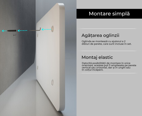 Oglindă rotunjite de perete cu ramă L201 #5