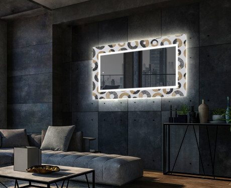 Oglinda LED decorativa perete salon - Donuts #2