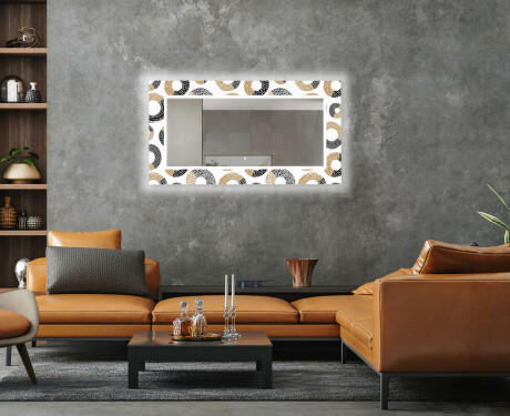 Oglinda LED decorativa perete salon - Donuts #5