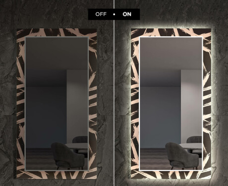 Moderna oglinzi decorative cu leduri perete salon - Lines #7