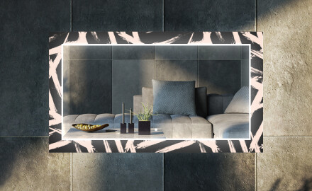 Moderna oglinzi decorative cu leduri perete salon - Lines
