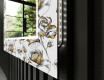 Moderna oglinzi decorative cu leduri perete hol - Golden Flowers #11