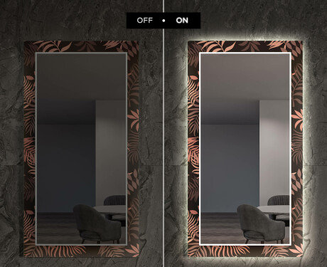 Moderna oglinzi decorative cu leduri perete salon - Jungle #7