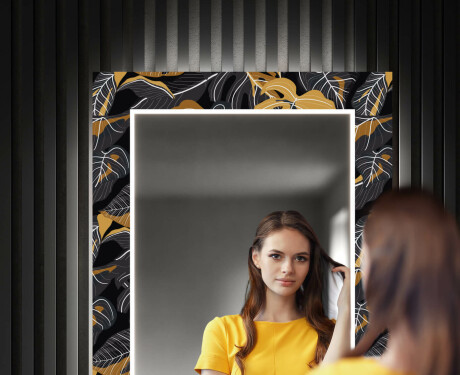 Decoratiune oglinda cu LED hol moderna - Autumn Jungle #12