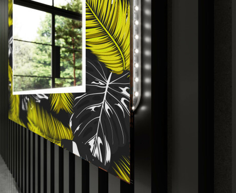 Oglinda cu LED decorativa perete hol - Gold Jungle #11