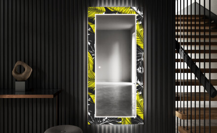 Oglindă decorativă cu iluminare LED pentru anticameră - Gold Jungle