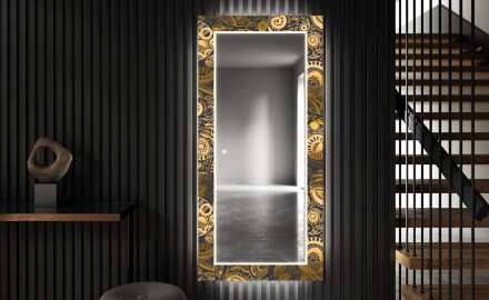 Decoratiune oglinda cu LED hol moderna - Ancient Pattern