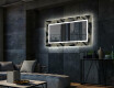 Oglinda LED decorativa perete salon - Dotted Triangles #2