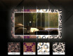 Oglinda LED decorativa perete salon - Dotted Triangles #6