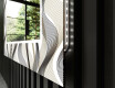 Oglinda cu LED decorativa perete hol - Waves #11