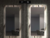 Oglinda cu LED decorativa perete hol - Waves #7