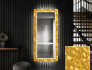 Oglinda cu LED decorativa perete hol - Gold Triangles