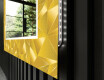 Oglinda cu LED decorativa perete hol - Gold Triangles #11