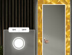 Oglinda cu LED decorativa perete hol - Gold Triangles #4