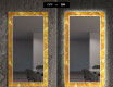 Oglinda cu LED decorativa perete hol - Gold Triangles #7