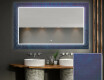 Oglinda baie cu leduri decorativa perete - Blue Drawing