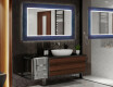 Oglinda baie cu leduri decorativa perete - Blue Drawing #2