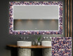 Oglinda baie cu leduri decorativa perete - Elegant Flowers