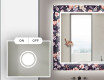 Oglinda baie cu leduri decorativa perete - Elegant Flowers #4