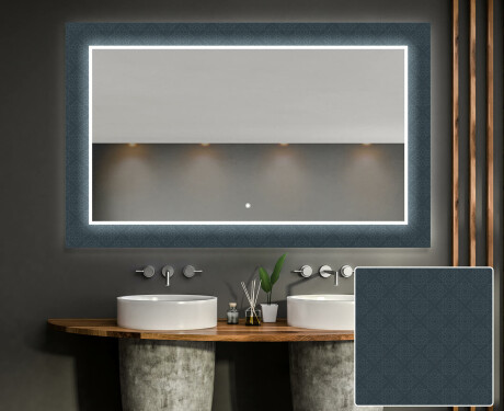 Baie decoratiune oglinda cu LED moderna  - Elegant