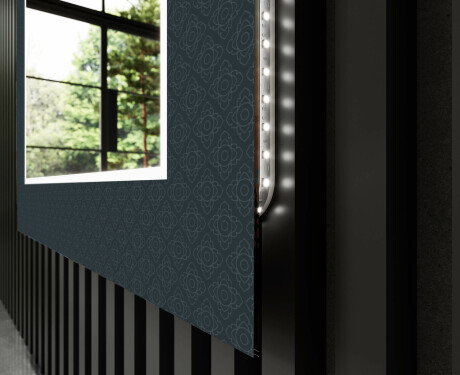 Baie decoratiune oglinda cu LED moderna  - Elegant #11