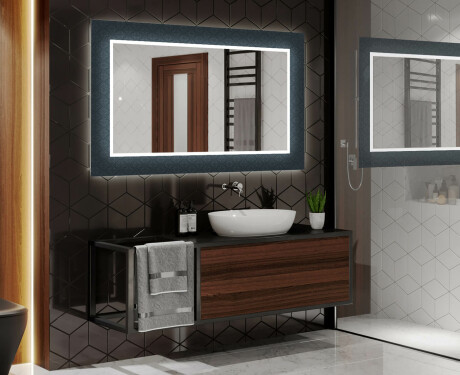 Oglindă decorativă cu iluminare de fundal pentru baie - Elegant #2