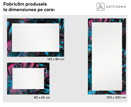 Baie decoratiune oglinda cu LED moderna  - Fluo Tropic #2