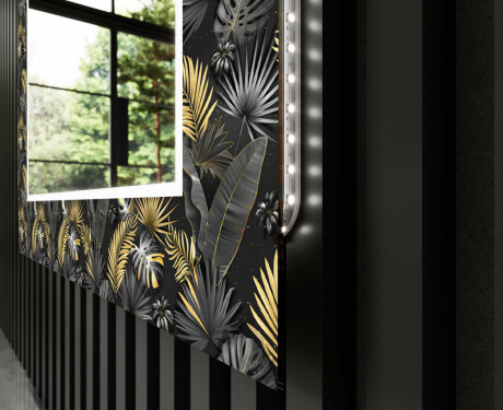 Baie decoratiune oglinda cu LED moderna  - Goldy Palm #11
