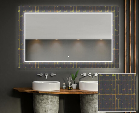 Oglinda baie cu leduri decorativa perete - Microcircuit