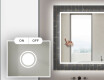 Oglinda baie cu leduri decorativa perete - Microcircuit #4