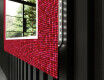 Oglinda baie cu leduri decorativa perete - Red Mosaic #11