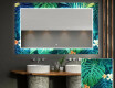 Oglinda baie cu leduri decorativa perete - Tropical