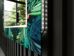Oglinda baie cu leduri decorativa perete - Tropical #11