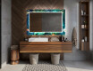 Oglinda baie cu leduri decorativa perete - Tropical #12