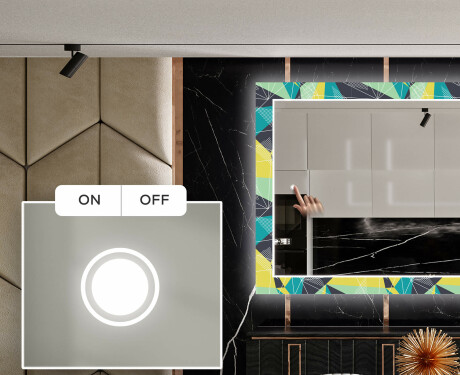 Oglinda LED decorativa pentru sala de mese - Abstract Geometric #4