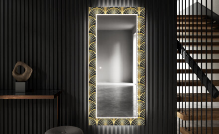 Decoratiune oglinda cu LED hol moderna - Art Deco